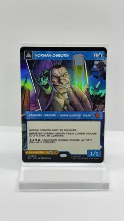 MTG Marvel Spider-Man “Norman Osborne/Green Goblin” M 0220 Borderless Foil NM - Image 2