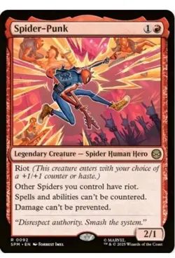 1x MTG Spider-Punk - Spider-Man Rare! NM Mint! Ships Fast - Image 1