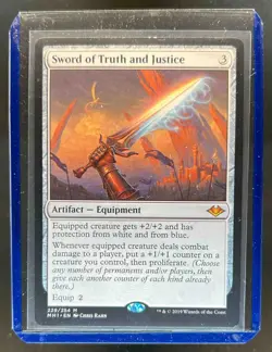 2019 Magic MTG Modern Horizons Sword of Truth and Justice #229 - Image 1