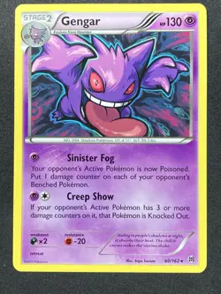 Pokemon TCG Gengar 60/162 Non-Holo Rare Card Breakthrough 2015 - MP - Image 1