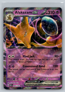 Pokemon TCG Alakazam ex 065/165 Double Rare Holofoil - Image 1