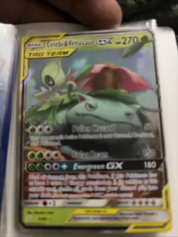Pokemon TCG Celebi & Venusaur GX 1/181 Sm-Team Up Tag Team Ultra Rare Card - Image 3
