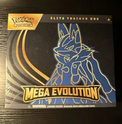 Brand New SEALED Pokemon TCG Mega Evolution Elite Trainer Box Lucario Cover - Image 1