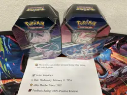 Lot of 2 Pokemon V Heroes Tin, Sylveon V & Espeon V, New, Sealed - Image 2