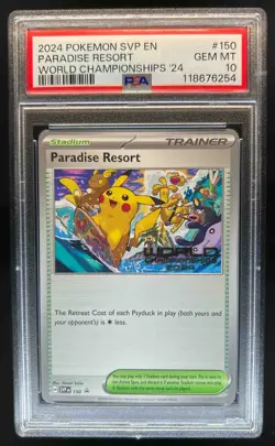 2024 Pokemon World Championships SVP EN Paradise Resort #150 PSA 10 GEM MINT - Image 1