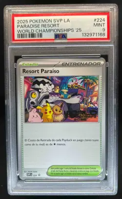 2025 Pokemon World Championships SVP LA Paradise Resort #224 PSA 9 MINT - Image 1