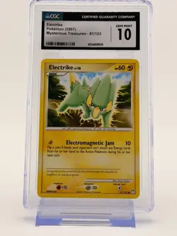 Pokemon Electrike Reverse Holo #81 Mysterious Treasures 2007- CGC 10 - - Image 1