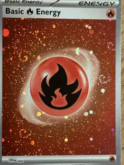HD COSMOS HOLO 🌀 4x SWIRLS Basic Fire Energy 002 - Pokemon 151 - Image 1