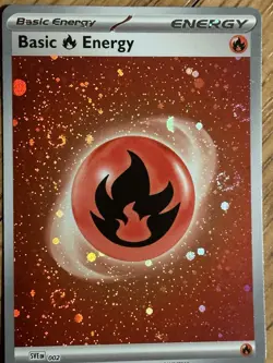 HD COSMOS HOLO 🌀 4x SWIRLS Basic Fire Energy 002 - Pokemon 151 - Image 2