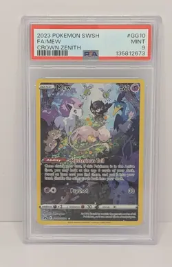 Pokemon 2023 Mew GG10/GG70 Crown Zenith Galarian Gallery Holo Ultra Rare PSA 9 - Image 1