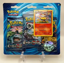 (402920) Pokemon XY Evolutions Booster Braixen 3-Pack Blister - Factory Sealed - Image 1