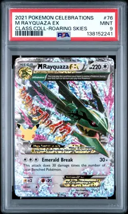 Pokemon M Rayquaza EX 76/108 Celebrations Classic Collection PSA 9 Mint - Image 3