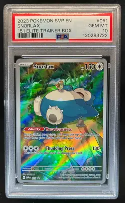 2023-25 Pokemon SV Black Star Promos SVP EN Snorlax #051 PSA 10 - Image 1