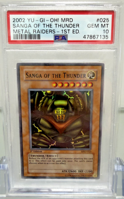 Yu-Gi-Oh! Sanga Metal Raiders 1st Edition Super Rare MRD-025 PSA 10 Gem Mint - Image 1