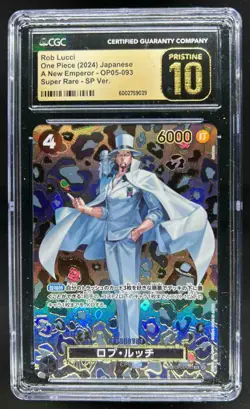 2024 One Piece Japanese Rob Lucci A New Emperor Super Rare SP #OP05-093 CGC 10 - Image 1