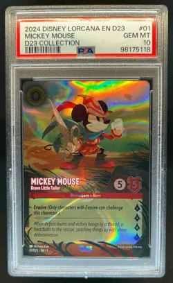 2023 Disney Lorcana Mickey Mouse Brave Little Tailor Promos #01/D23 PSA 10 - Image 1