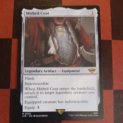 Mtg Mithril Coat NM/M #245 LTR Regular Equipment Artifact Card Rare - Image 1