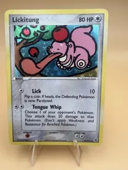 Pokemon Card Lickitung 37/112 Reverse Holo Fire Red & Leaf Green Lightly Played - Image 1