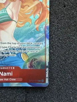One Piece Romance Dawn Foil Rare Nami Card #OP01-016 Beta Pre Errata - Image 5
