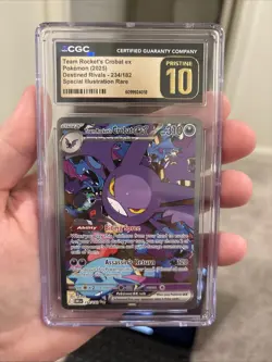 CGC Pristine 10 Team Rocket's Crobat ex 234/182 Destined Rivals Pokemon Card - Image 1