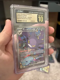 CGC Pristine 10 Team Rocket's Crobat ex 234/182 Destined Rivals Pokemon Card - Image 3