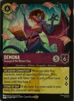 Disney Lorcana TCG Demona-Scourge of the Wyvern Clan Regular Character Card - Image 1