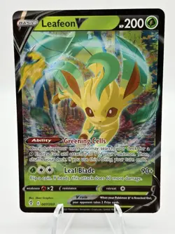 Pokemon Card Leafeon V 007/203 Evolving Skies Holo Ultra Rare Mint/NM - Image 1