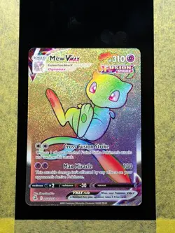 016 - Original Owner Pokemon Mew VMAX TCG Fusion Strike Secret Rare Card 268/264 - Image 1