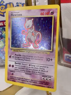 Pokemon Mewtwo TCG Base Set Holo Unlimited Rare Card 10/102 - Image 2