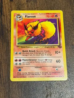 Pokemon Card - Flareon from the Jungle Set - Trading Card Game - Image 1