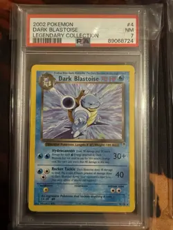 PSA 7 Graded Dark Blastoise WOTC Legendary Collection Vintage Pokemon TCG Card 4 - Image 1