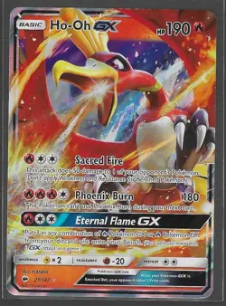 Pokemon Card Ho-Oh GX Ultra Rare - 21/147 SM Burning Shadows - NM/Mint - Image 1