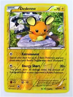 Dedenne 34/111 Uncommon Reverse Holo XY - Furious Fists Pokemon Card - Image 1