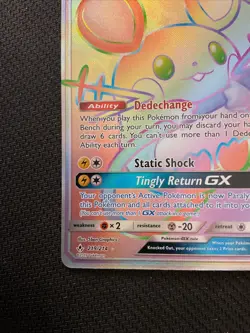 Pokemon Dedenne GX Holo Secret Rare Card Unbroken Bonds 219/214 Rainbow NM NM/M - Image 5