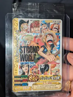 S4499 One Piece Strong World Promo SEALED 2009 Vintage 3 card Luffy Nami - Image 1