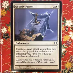 Ghostly Prison Champions of Kamigawa Regular Enchantment Uncommon White WOTC 10 - Image 1