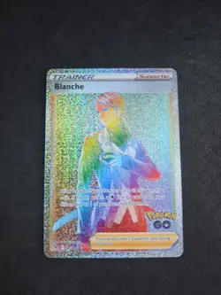 Blanche Rainbow (Secret) Secret Rare Pokemon GO 082/078 Full Art Trainer Support - Image 2