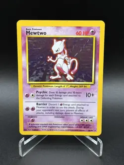 Mewtwo 10/102 Base Set Holo Unlimited Rare Card Pokemon TCG - Image 1