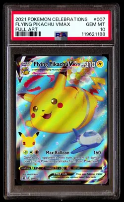 PSA 10 Flying Pikachu Vmax 007 Pokemon Celebrations 2021 Full Art - Image 1
