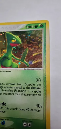 HOLOGRAPHIC 2004 Pokemon Sceptile POP SERIES 1 Rare 4/17 Damaged Vintage - Image 4