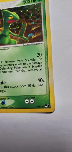 HOLOGRAPHIC 2004 Pokemon Sceptile POP SERIES 1 Rare 4/17 Damaged Vintage - Image 5