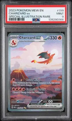 PSA 9 MINT Charizard ex 199/165 Sv: Scarlet & Violet 151 Holo Pokemon 2023 - Image 1