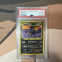 2000 POKEMON JAPANESE NEO 2 PROMO PROMO #197 UMBREON PSA 10 - Image 1