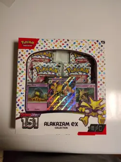 Pokemon TCG Scarlet and Violet - 151 Alakazam ex Collection Box - 4 Packs 820650855269 - Image 1