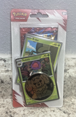 POKEMON Destined Rivals single pack blister set coin factory seal Rabsca - Image 1