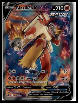 Blaziken V (Full Art) Pokemon 161/198 SWSH06: Chilling Reign LP Ultra Rare - Image 1