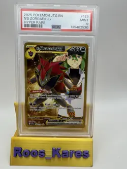 2025 Pokemon SV Journey Together JTG EN N's Zoroark ex #189/159 PSA 9 - Image 1