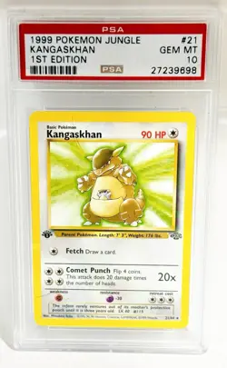 Pokemon Kangaskhan Jungle 1st Edition Psa 10 #21 - Image 1