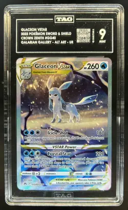 2023 Pokemon SWSH Crown Zenith Glaceon VST Galarian Gallery #GG40/GG70 TAG 9 - Image 1