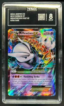 2015 Pokemon XY BREAKthrough Mega Mewtwo Holo #63/162 TAG 8 - Image 1